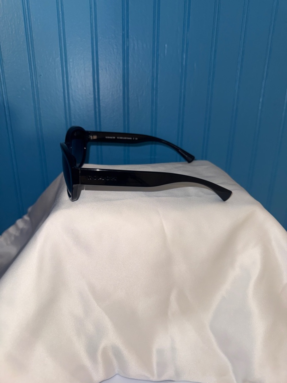 Coach Giselle Black Gradient Lens Sunglasses with White Embossed Case - Picture 5 of 7